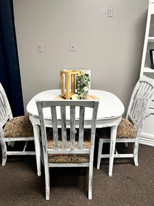 White distressed dining table!
